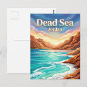 De Dode Zee Jordanië Briefkaart (Voorkant / Achterkant)