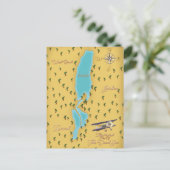 De Dode Zee vintage kaart (Staand voorkant)