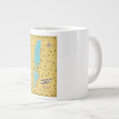 De Dode Zee vintage kaart Grote Koffiekop (Voorkant rechts)
