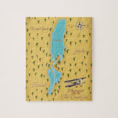 De Dode Zee vintage kaart Legpuzzel (Verticaal)