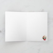 De Dodelijke Schedel Cupcake van Halloween Kaart (Binnen)