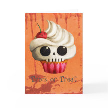 De Dodelijke Schedel Cupcake van Halloween