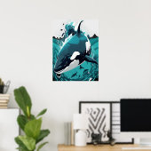 de dodelijke walvis poster (Thuiskantoor)