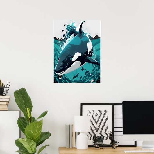 de dodelijke walvis poster (Thuiskantoor)