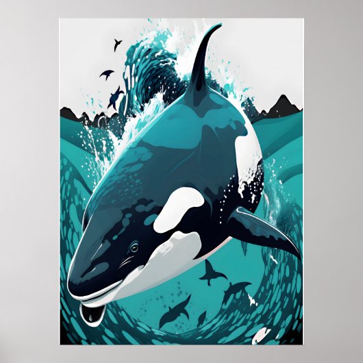 de dodelijke walvis poster (Voorkant)