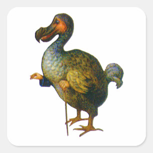De Dodo Bird Vierkante Sticker