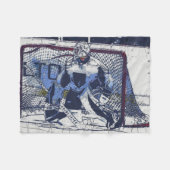 De doelman - ijshockeykeeper fleece deken (Voorkant (Horizontaal))