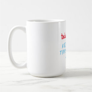 De doelstellingen van vandaag: de kleine mensen in koffiemok