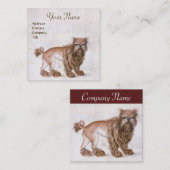 DE DOG/Affenpinscher/Veterinary,Veterinarian Vierkante Visitekaartje (Voorkant / Achterkant)