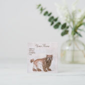 DE DOG/Affenpinscher/Veterinary,Veterinarian Vierkante Visitekaartje (Staand voorkant)