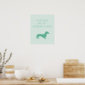 De Dog Ate Mijn Lesson Planans - Dachshund Poster (Keuken)