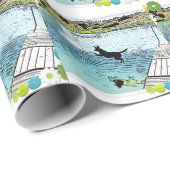 De Dog Days van de Zomer bij het meer Cadeaupapier (Rol Hoek)