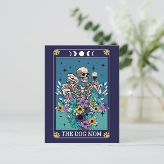 De Dog Mam Funny Tarot Briefkaart (Staand voorkant)