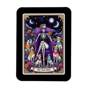 De Dog Mom Tarot Kaart Magnet Magneet