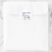 DE DOG RONDE STICKER (Tas)