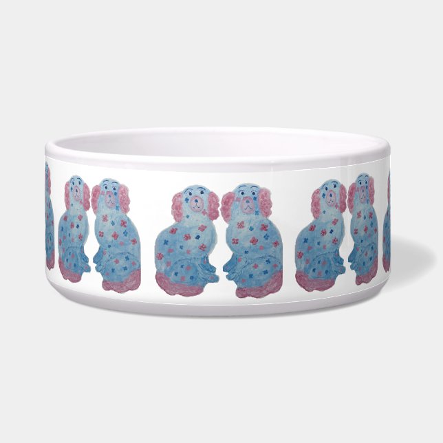 De Dog Sisters Staffordshire Dogs Voerbakje (Voorkant)