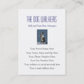 De Dog Walkers/Pet Sitter Card Visitekaartje (Achterkant)