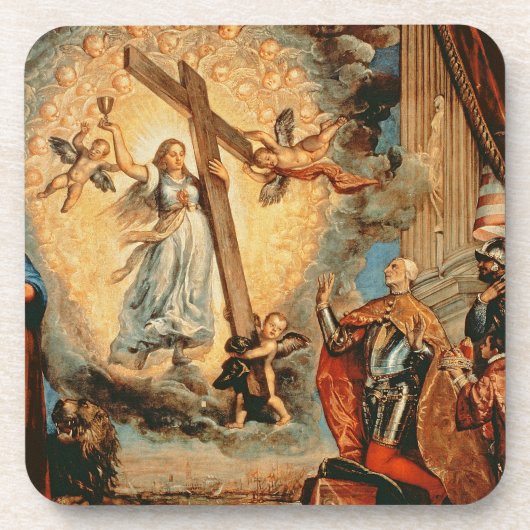 De Doge Grimani knielen voor de gelovigen Bier Onderzetter (Voorkant)