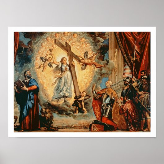 De Doge Grimani knielen voor de gelovigen Poster (Voorkant)