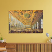 De Doge of Venice bedankt de Raad Canvas Afdruk (Insitu (Woonkamer))