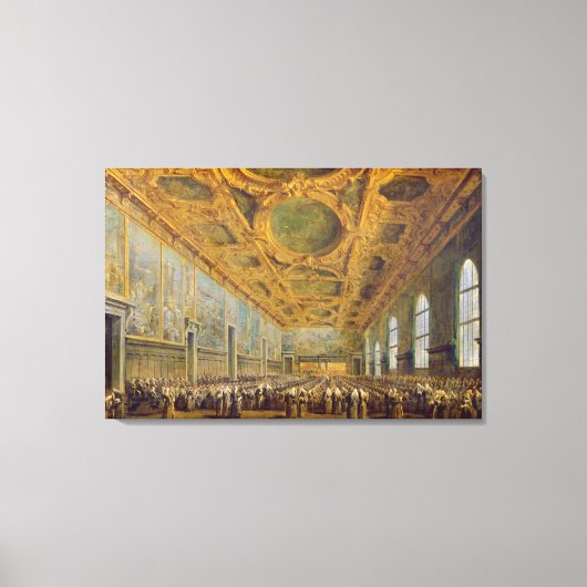 De Doge of Venice bedankt de Raad Canvas Afdruk (Voorkant)