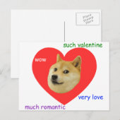 De doge Veel Valentijnsdag houdt zeer Romantisch Feestdagenkaart (Voorkant / Achterkant)
