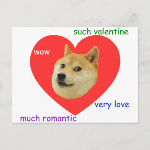 De doge Veel Valentijnsdag houdt zeer Romantisch Feestdagenkaart