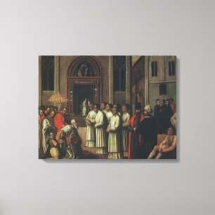 De Doge Ziani ontmoet paus Alexander III (1105-81) Canvas Afdruk