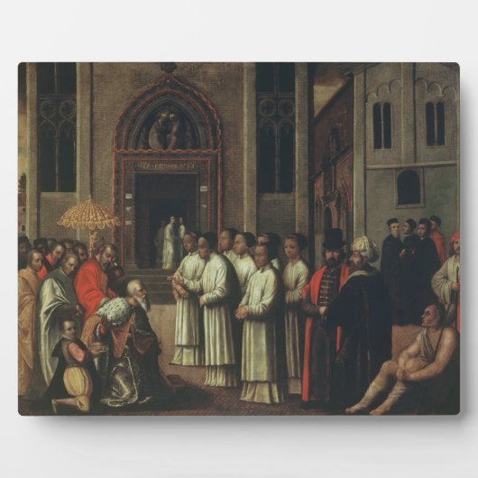 De Doge Ziani Ontmoet Paus Alexander III (1105-81) Fotoplaat (Voorkant)