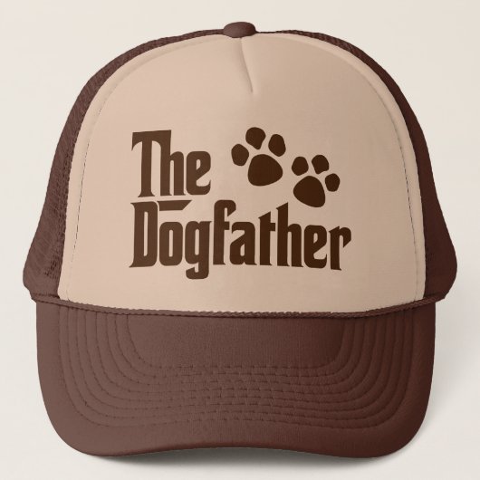 De Dogfather bruin en bruin leuk gezegde Trucker Pet (Voorkant)
