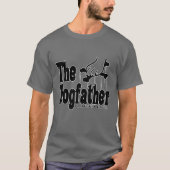 De Dogfather Funny Cute Dog vader eigenaar Pet T-shirt (Voorkant)