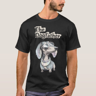 De Dogfather Grappige Retro Dachshund Hond T-shirt