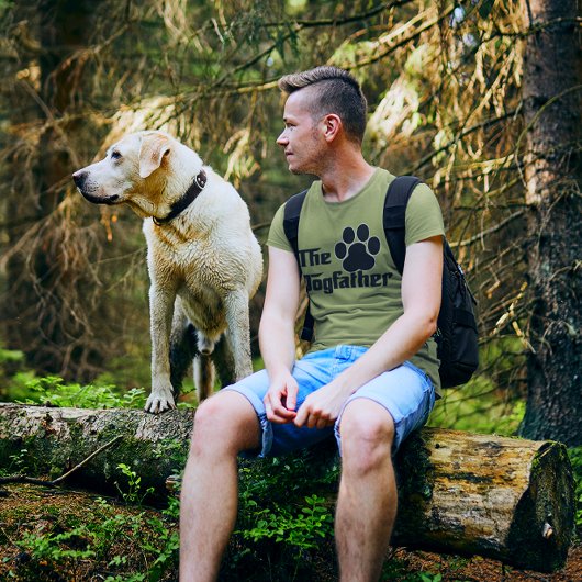 De Dogfather Hond Dier Pootafdruk T-shirt