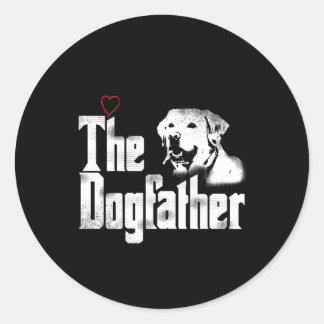 De Dogfather Labrador Pa Ronde Sticker