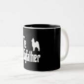 De Dogfather Lover Gift Tweekleurige Koffiemok (Voorkant rechts)