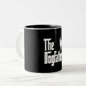 De Dogfather Lover Gift Tweekleurige Koffiemok (Voorkant links)