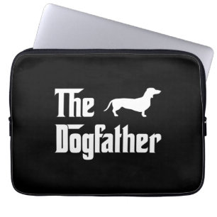 De Dogfather Mannen Dachshund-Hondenliefhebbers Laptop Sleeve