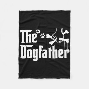 De Dogfather T-shirt Vaderdag Cadeau Hond Papa - H Fleece Deken