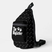De Dogfather zwart-wit leuk gezegde Sling Bag (Rechterhoek)