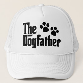 De Dogfather zwart-wit leuk gezegde Trucker Pet
