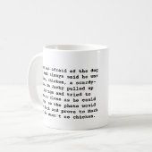 De Doggie doet je niet pijn Koffiemok (Voorkant links)