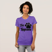 De Dogmama Hond Dier Pootafdruk Grappig T-shirt (Voorkant volledig)