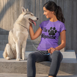 De Dogmama Hond Dier Pootafdruk Grappig T-shirt