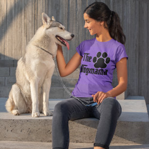 De Dogmama Hond Dier Pootafdruk Grappig T-shirt