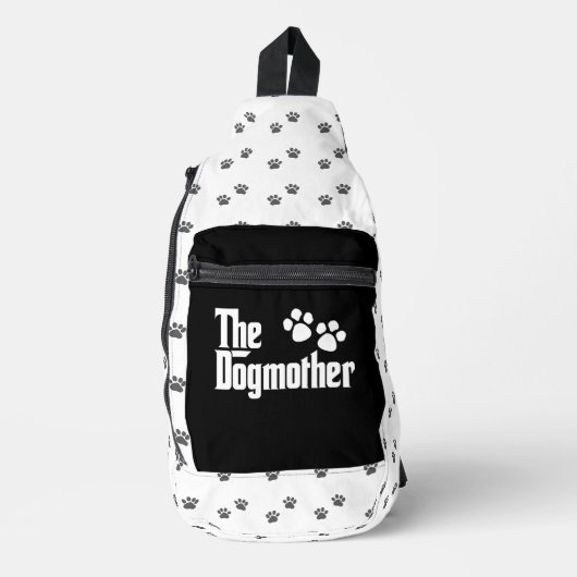 De Dogmother zwart-wit leuk gezegde Sling Bag (Voorkant)