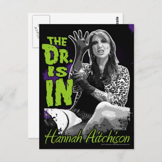 De dokter is er. Briefkaart - Hannah Aitchison (Voorkant / Achterkant)