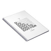 De Dokter Is Hier Minimaal Tekstontwerp Notitieboek (Rechterzijde)