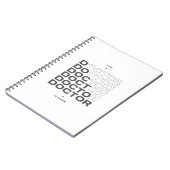De Dokter Is Hier Minimaal Tekstontwerp Notitieboek (Linkerzijde)