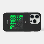 De Dokter Is Hier Neon Tekst Design iPhone Hoesje (Achterkant horizontaal)