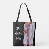 De dokter is in het Vrouw Doctor Shoulder Tote Bag (Achterkant)